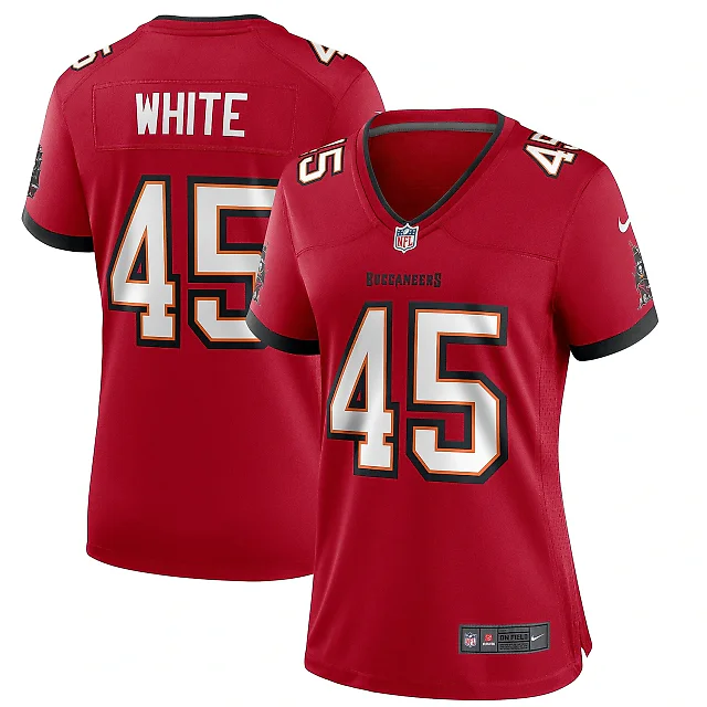 Zennovawear Women's Tampa Bay Buccaneers Devin White Red Game Player Jersey