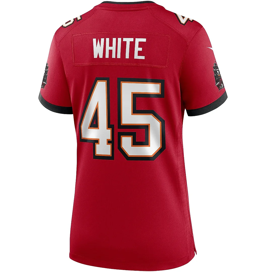 Zennovawear Women's Tampa Bay Buccaneers Devin White Red Game Player Jersey
