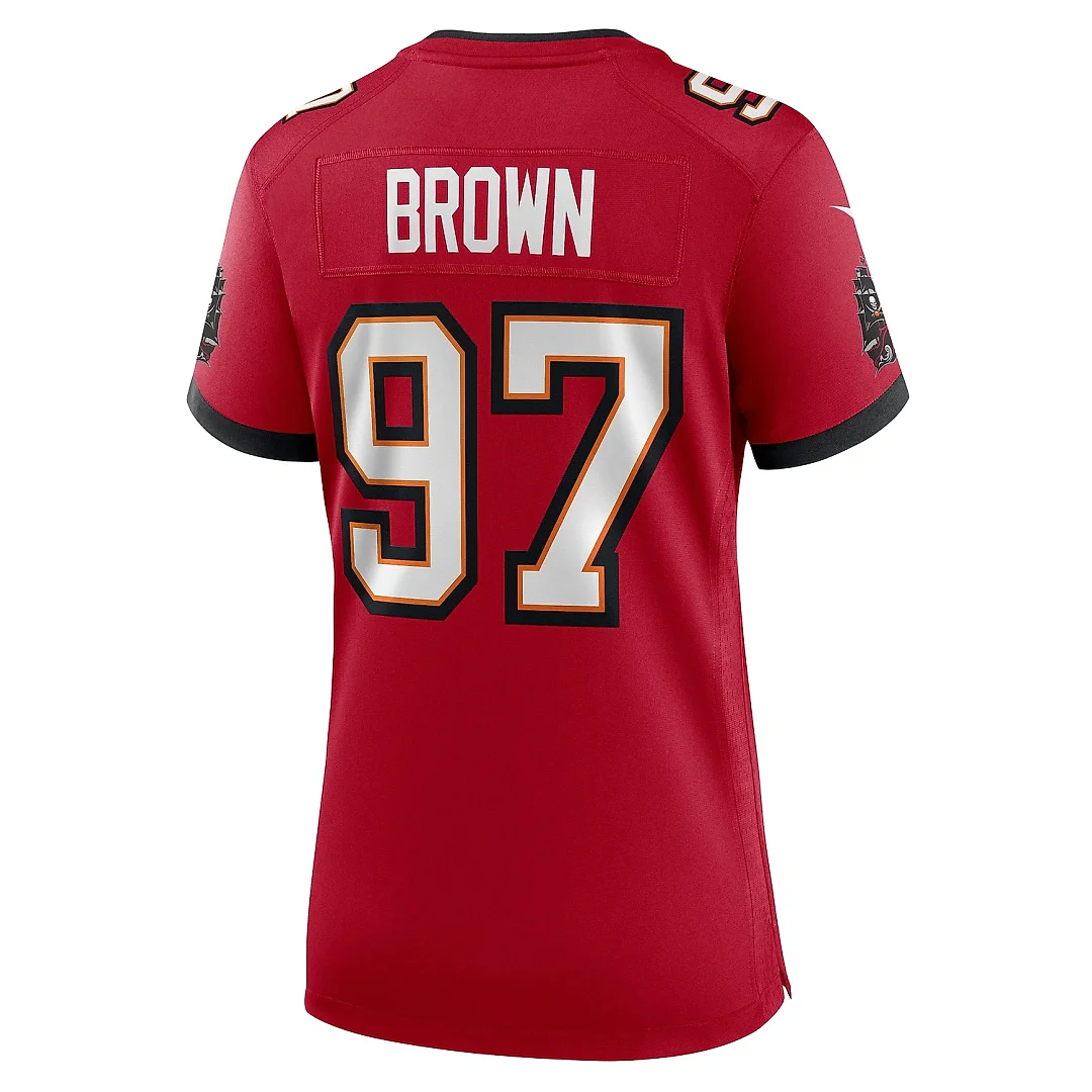Zennovawear Women's Tampa Bay Buccaneers Earnest Brown IV Red Game Jersey