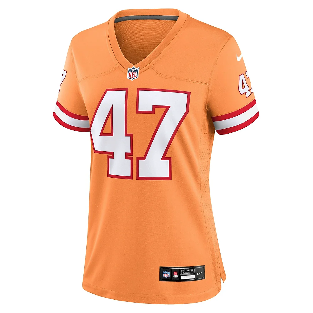 Zennovawear Women's Tampa Bay Buccaneers John Lynch Orange Throwback Game Jersey