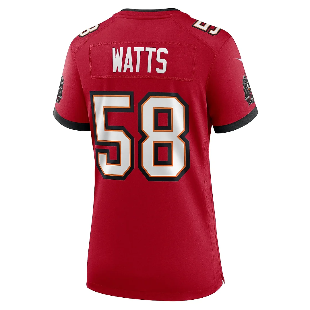 Zennovawear Women's Tampa Bay Buccaneers Markees Watts Red Game Jersey