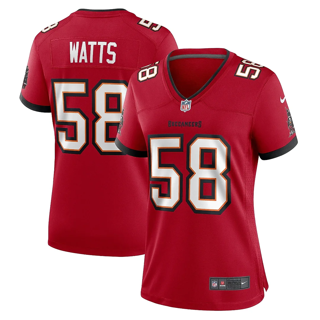 Zennovawear Women's Tampa Bay Buccaneers Markees Watts Red Game Jersey
