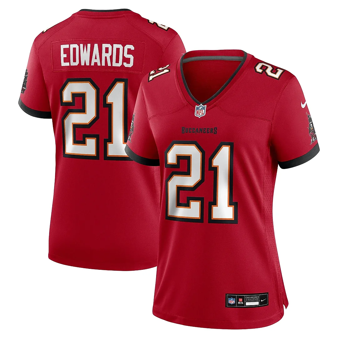 Zennovawear Women's Tampa Bay Buccaneers Mike Edwards Red Game Jersey