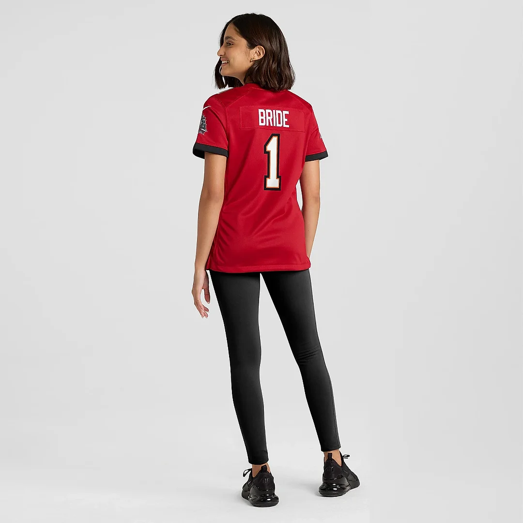 Zennovawear Women's Tampa Bay Buccaneers Number 1 Bride Red Game Jersey
