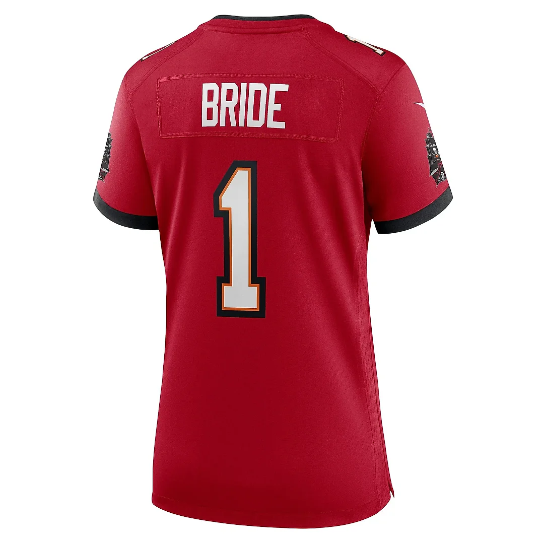 Zennovawear Women's Tampa Bay Buccaneers Number 1 Bride Red Game Jersey