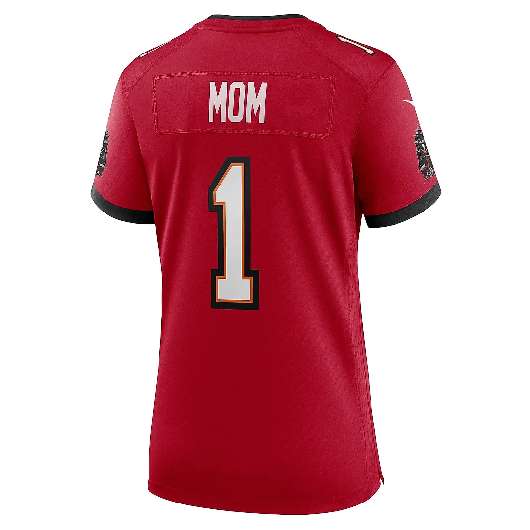 Zennovawear Women's Tampa Bay Buccaneers Number 1 Mom Red Game Jersey