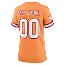 Zennovawear Women's Tampa Bay Buccaneers Orange Custom Throwback Game Jersey