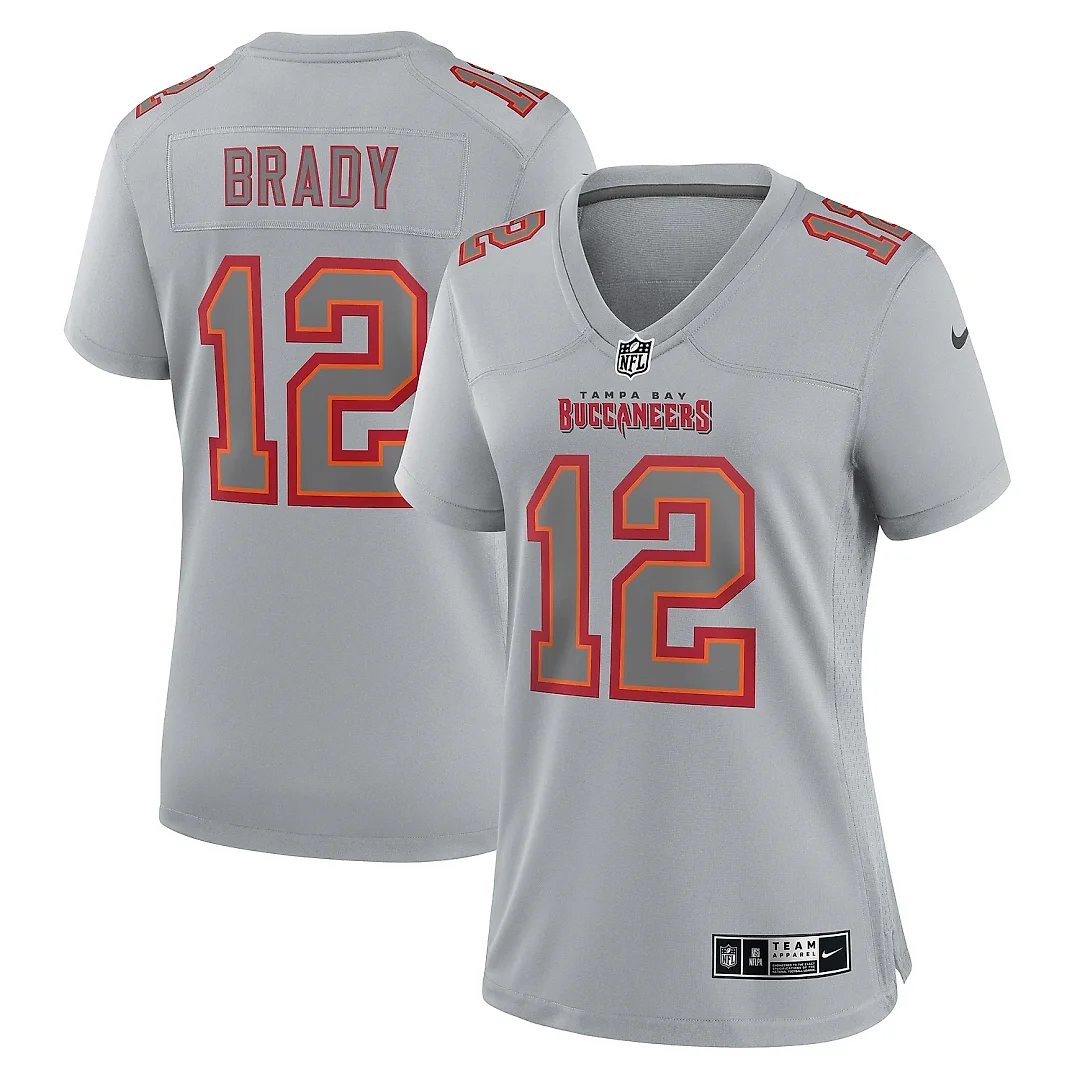 Zennovawear Women's Tampa Bay Buccaneers Tom Brady Gray Atmosphere Fashion Game Jersey