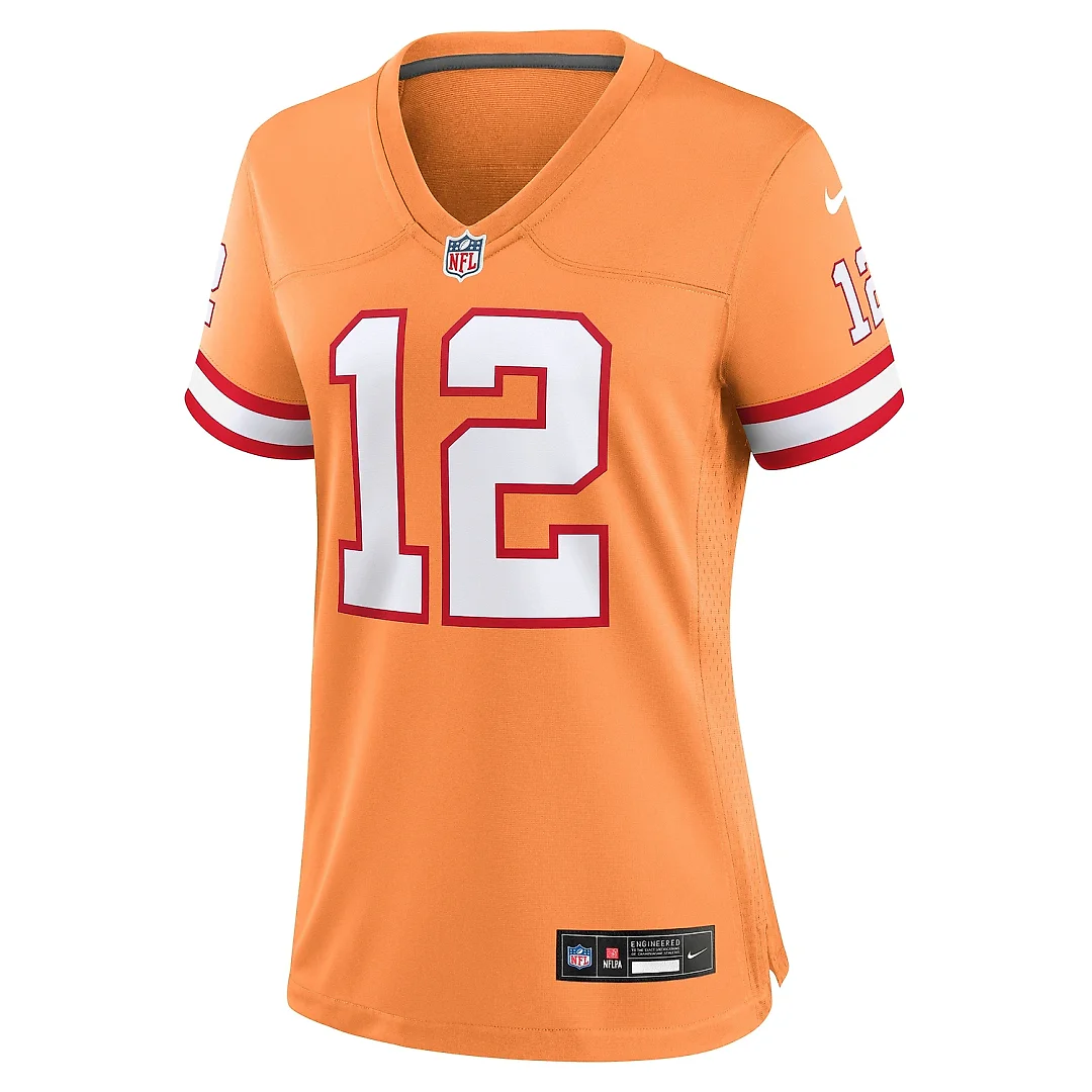 Zennovawear Women's Tampa Bay Buccaneers Tom Brady Orange Player Jersey