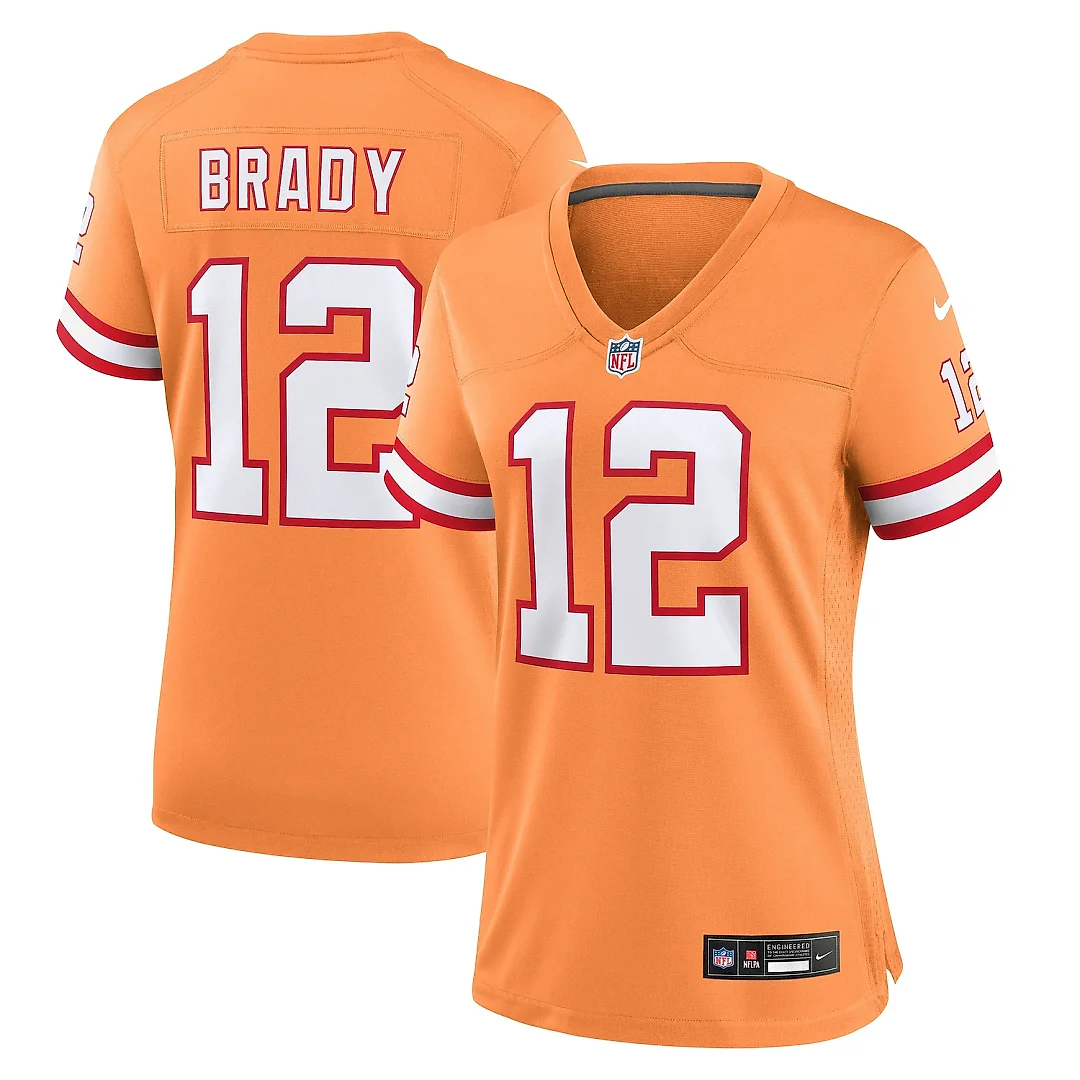 Zennovawear Women's Tampa Bay Buccaneers Tom Brady Orange Player Jersey
