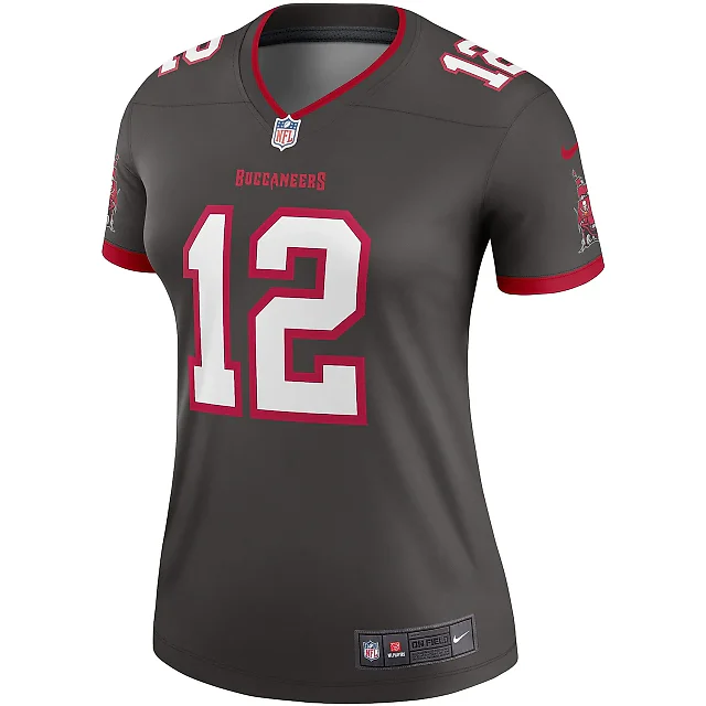 Zennovawear Women's Tampa Bay Buccaneers Tom Brady Pewter Alternate Legend Player Performance Top