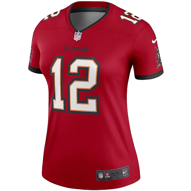 Zennovawear Women's Tampa Bay Buccaneers Tom Brady Red Team Legend Player Performance Top