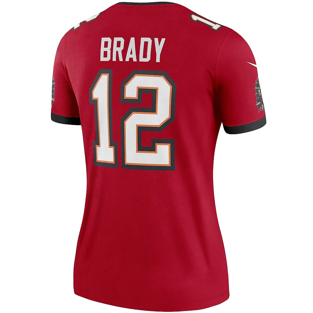 Zennovawear Women's Tampa Bay Buccaneers Tom Brady Red Team Legend Player Performance Top