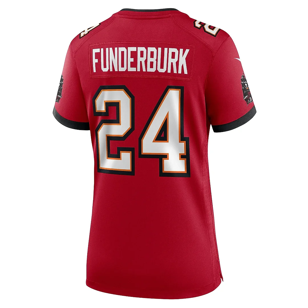 Zennovawear Women's Tampa Bay Buccaneers Tyrek Funderburk Red Game Jersey