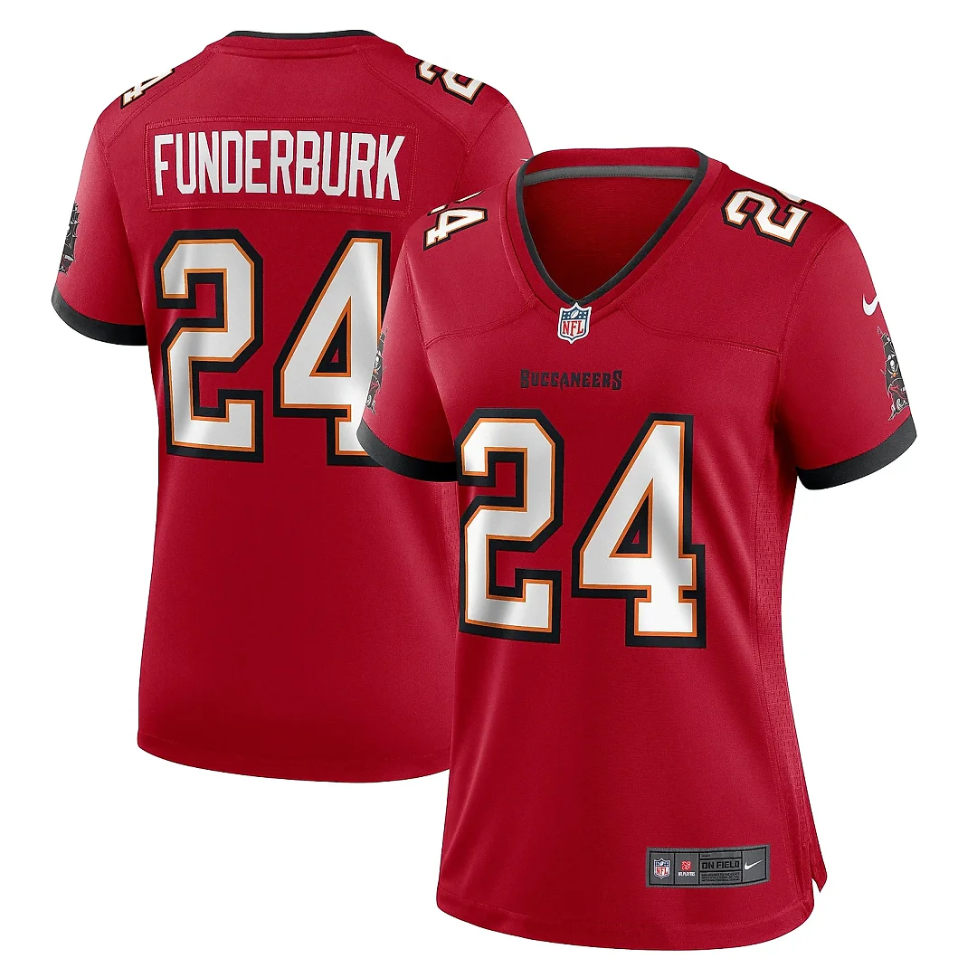 Zennovawear Women's Tampa Bay Buccaneers Tyrek Funderburk Red Game Jersey