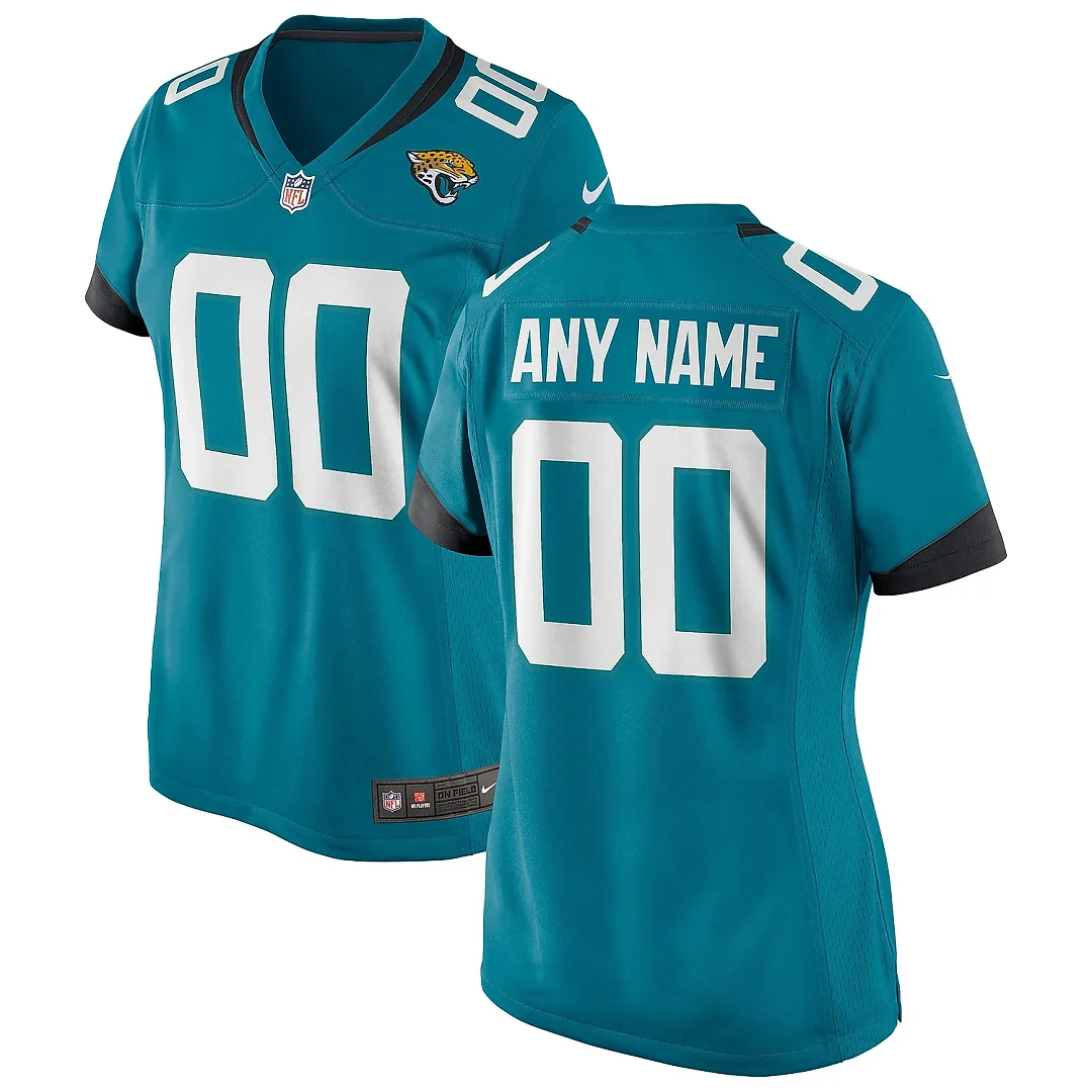 Zennovawear Women's Teal Jacksonville Jaguars Custom Team Jersey