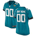 Zennovawear Women's Teal Jacksonville Jaguars Custom Team Jersey