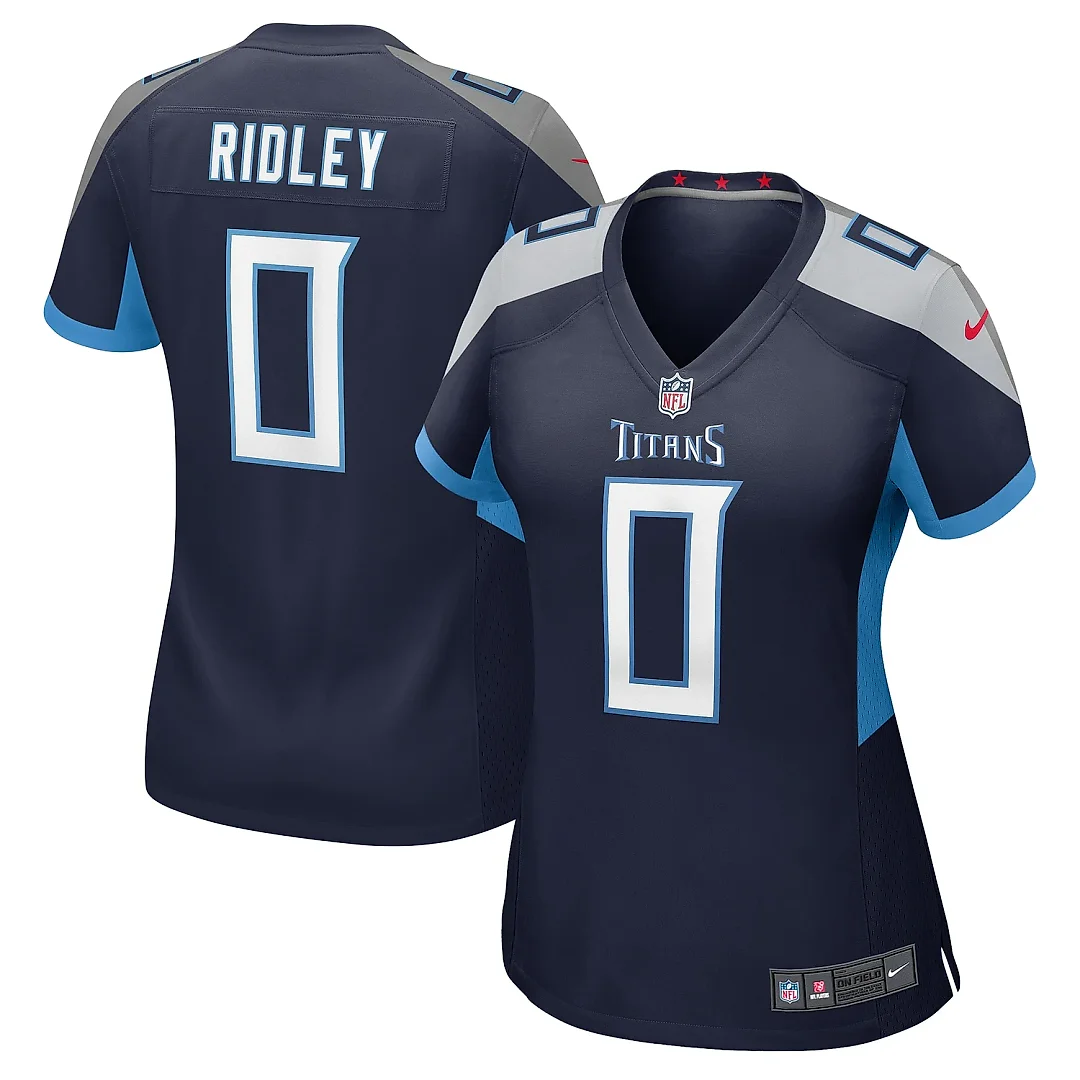 Zennovawear Women's Tennessee Titans Calvin Ridley Navy Game Jersey