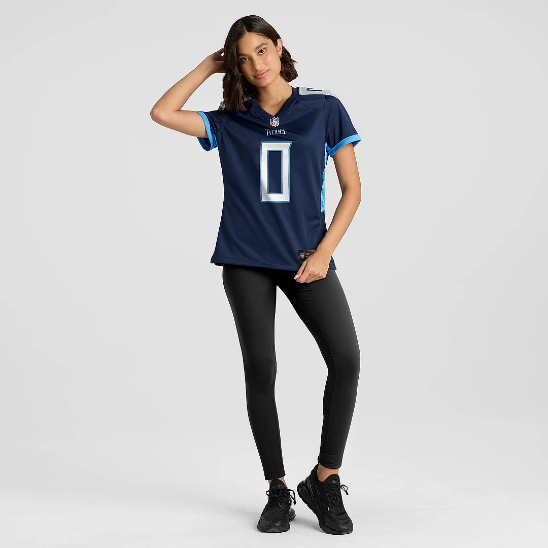 Zennovawear Women's Tennessee Titans Calvin Ridley Navy Game Jersey
