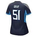 Zennovawear Women's Tennessee Titans Cedric Gray Navy Game Jersey
