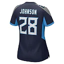 Zennovawear Women's Tennessee Titans Chris Johnson Navy Retired Player Game Jersey