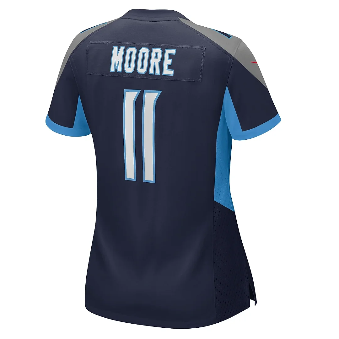 Zennovawear Women's Tennessee Titans Chris Moore Navy Game Jersey