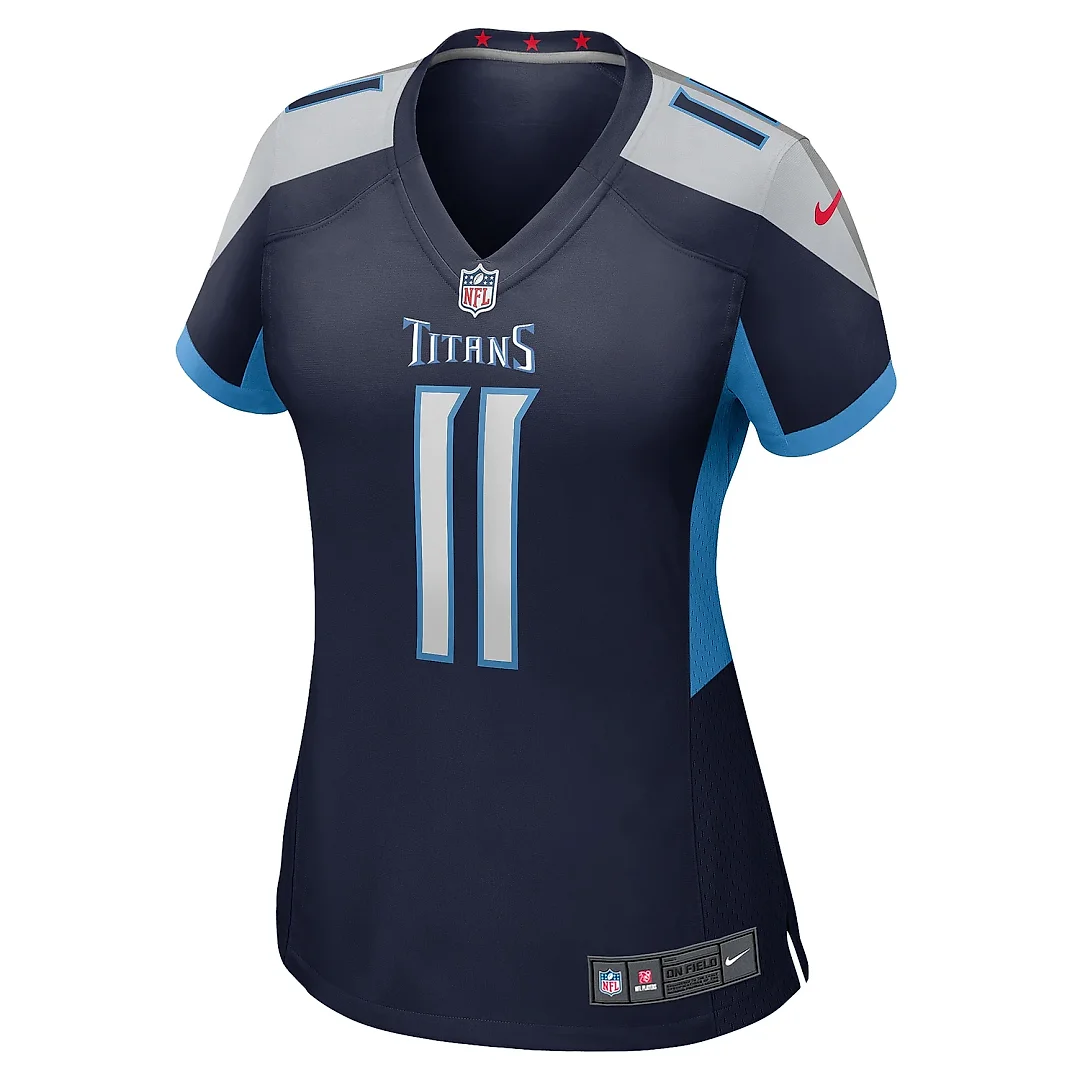 Zennovawear Women's Tennessee Titans Chris Moore Navy Game Jersey