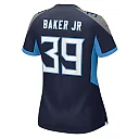 Zennovawear Women's Tennessee Titans Darrell Baker Jr Navy Game Jersey