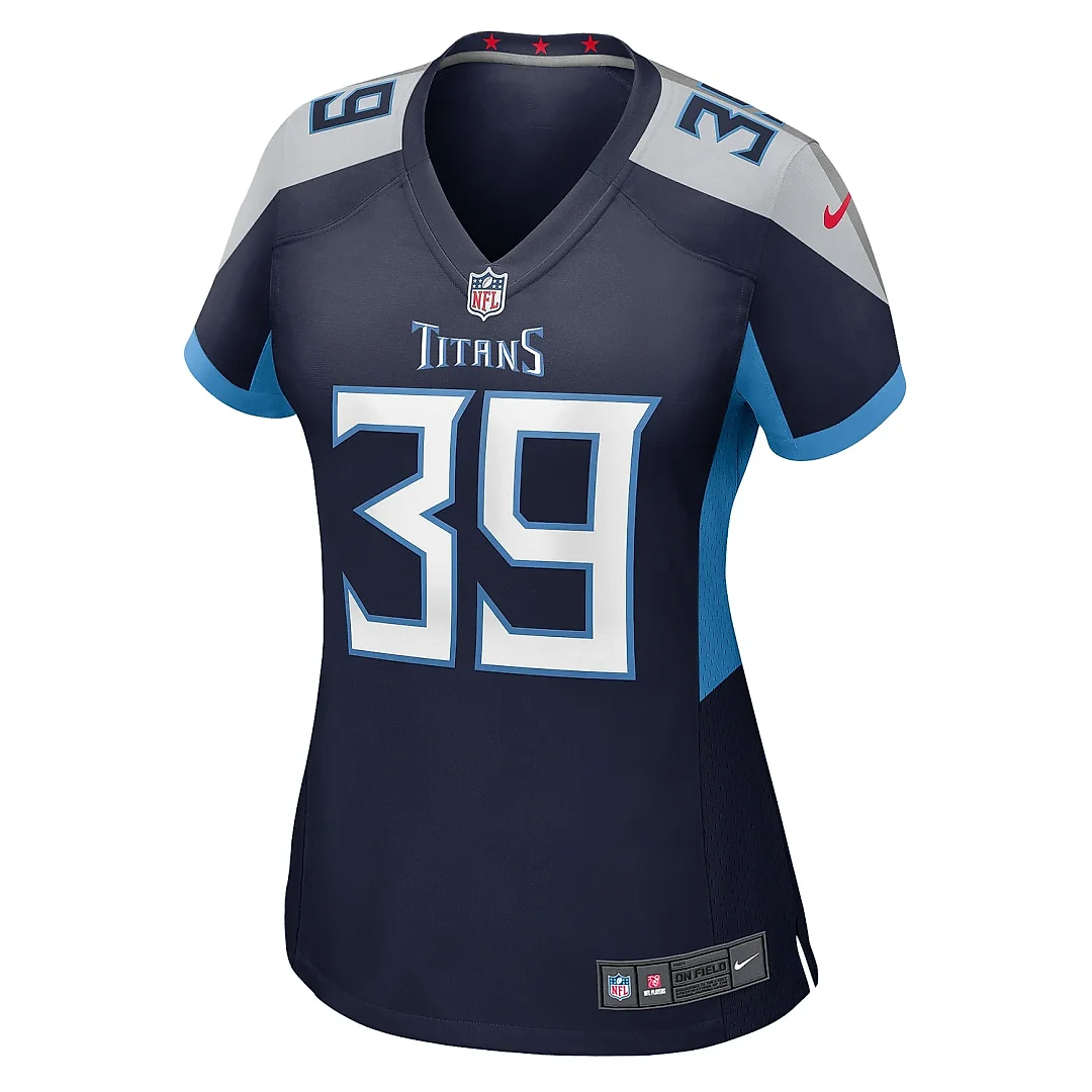 Zennovawear Women's Tennessee Titans Darrell Baker Jr Navy Game Jersey