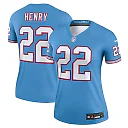 Zennovawear Women's Tennessee Titans Derrick Henry Light Blue Alternate Legend Player Performance Top
