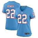 Zennovawear Women's Tennessee Titans Derrick Henry Light Blue Player Jersey