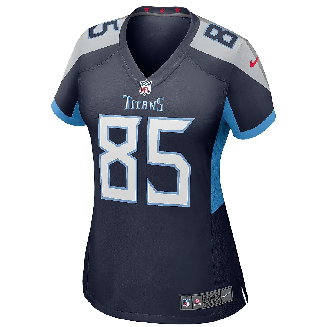 Zennovawear Women's Tennessee Titans Derrick Mason Navy Game Retired Player Jersey
