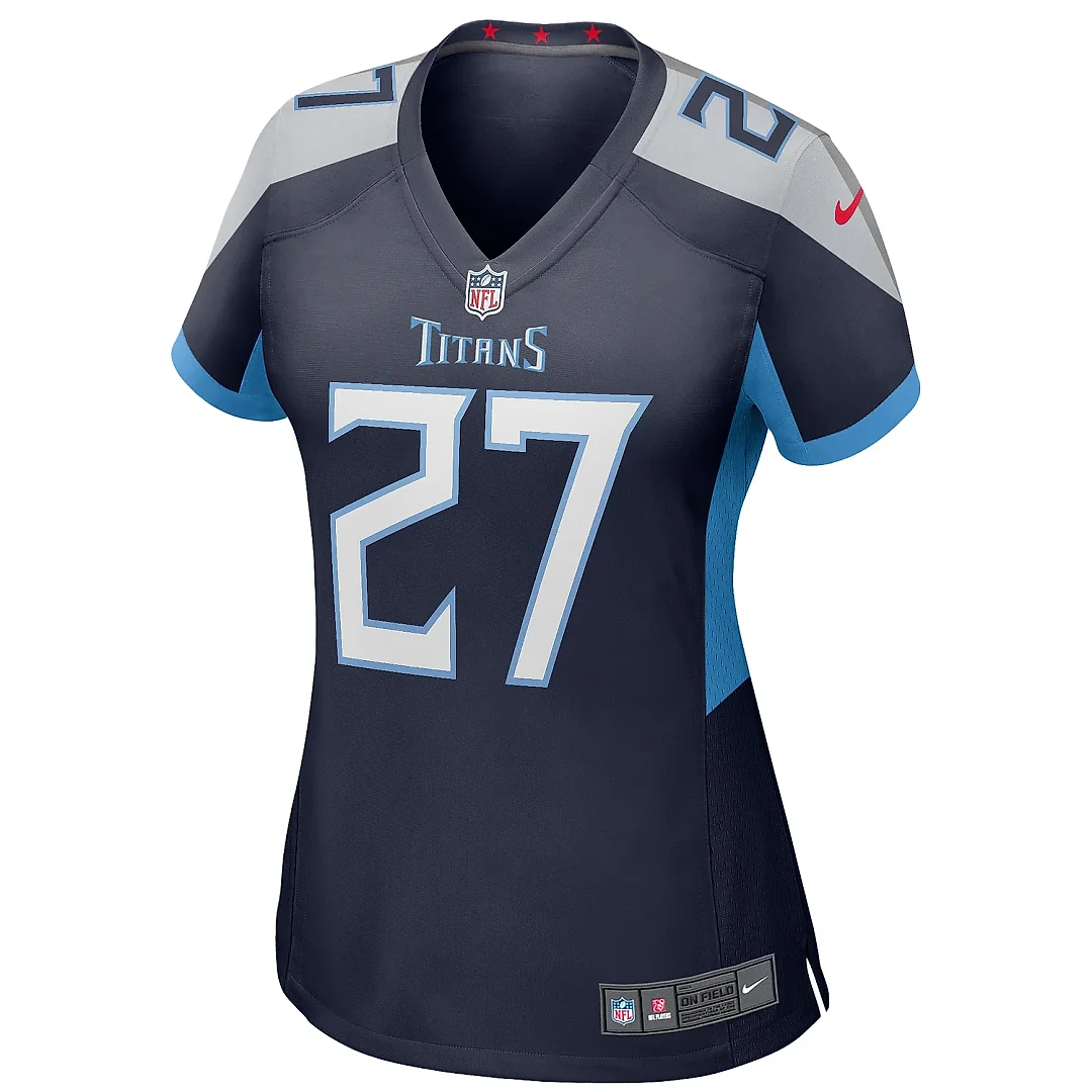 Zennovawear Women's Tennessee Titans Eddie George Navy Game Retired Player Jersey
