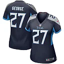Zennovawear Women's Tennessee Titans Eddie George Navy Game Retired Player Jersey