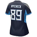 Zennovawear Women's Tennessee Titans Frank Wycheck Navy Game Retired Player Jersey