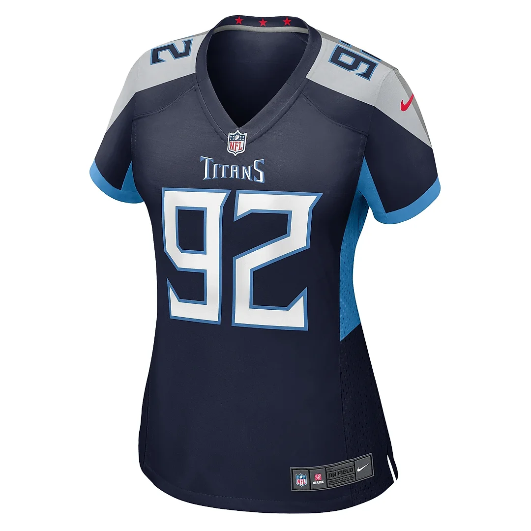 Zennovawear Women's Tennessee Titans Jaylen Harrell Navy Game Jersey