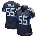 Zennovawear Women's Tennessee Titans JC Latham Navy Team Game Jersey