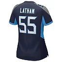 Zennovawear Women's Tennessee Titans JC Latham Navy Team Game Jersey