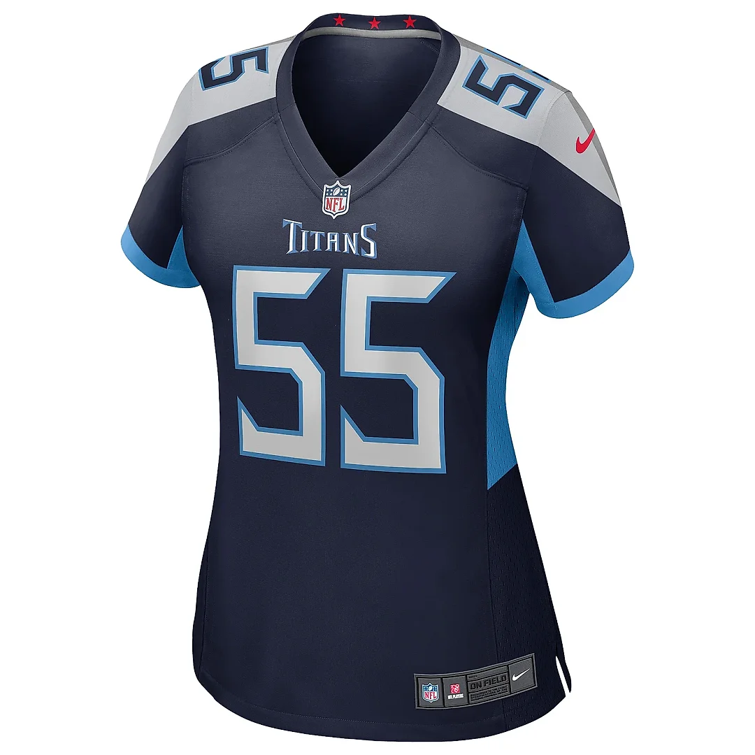 Zennovawear Women's Tennessee Titans JC Latham Navy Team Game Jersey
