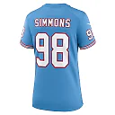 Zennovawear Women's Tennessee Titans Jeffery Simmons Light Blue Player Jersey