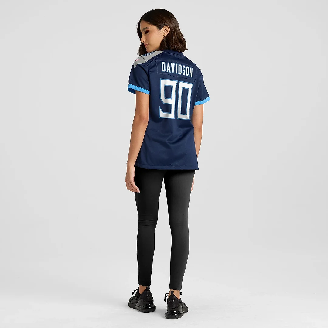 Zennovawear Women's Tennessee Titans Marlon Davidson Navy Game Jersey