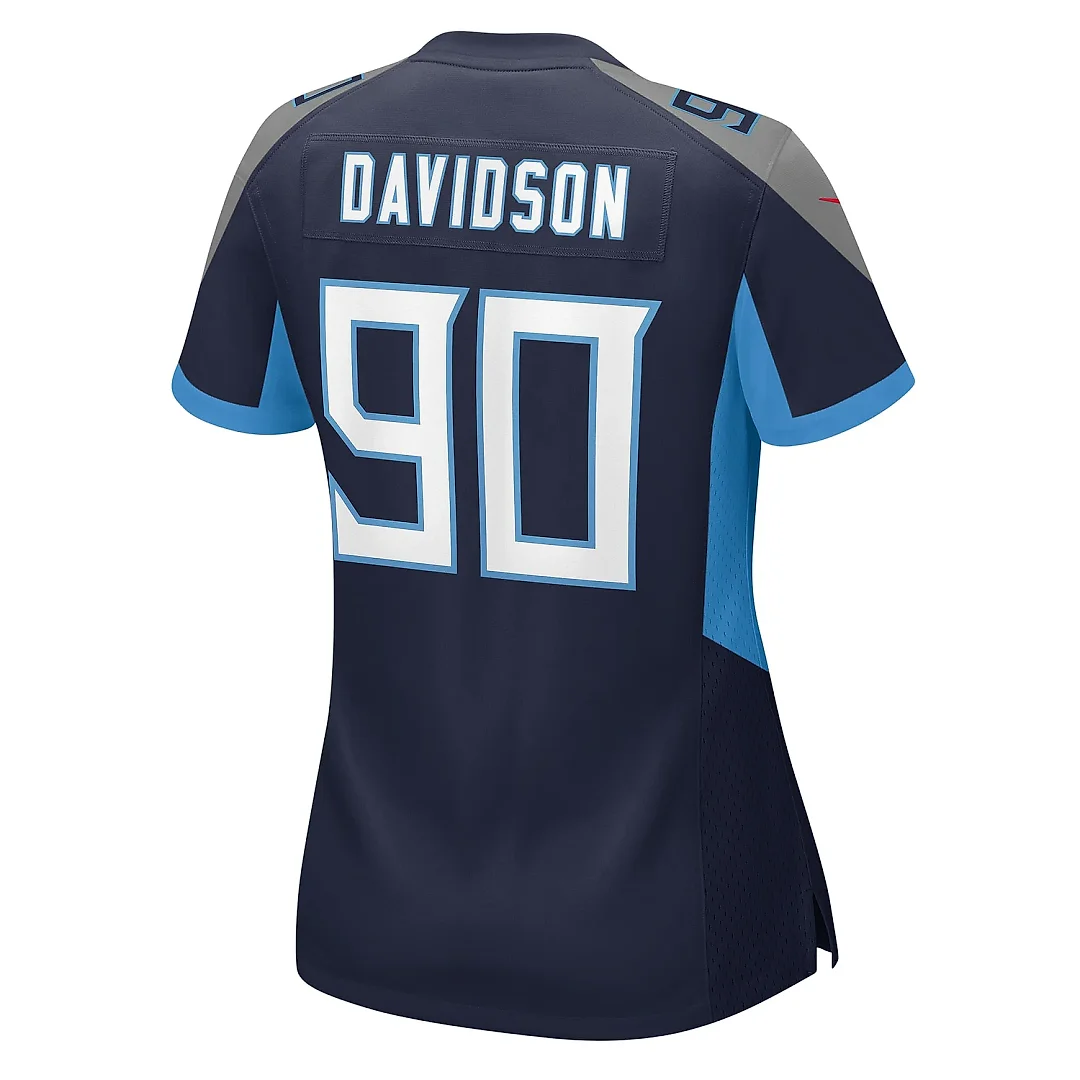 Zennovawear Women's Tennessee Titans Marlon Davidson Navy Game Jersey
