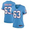 Zennovawear Women's Tennessee Titans Mike Munchak Light Blue Oilers Throwback Retired Player Game Jersey