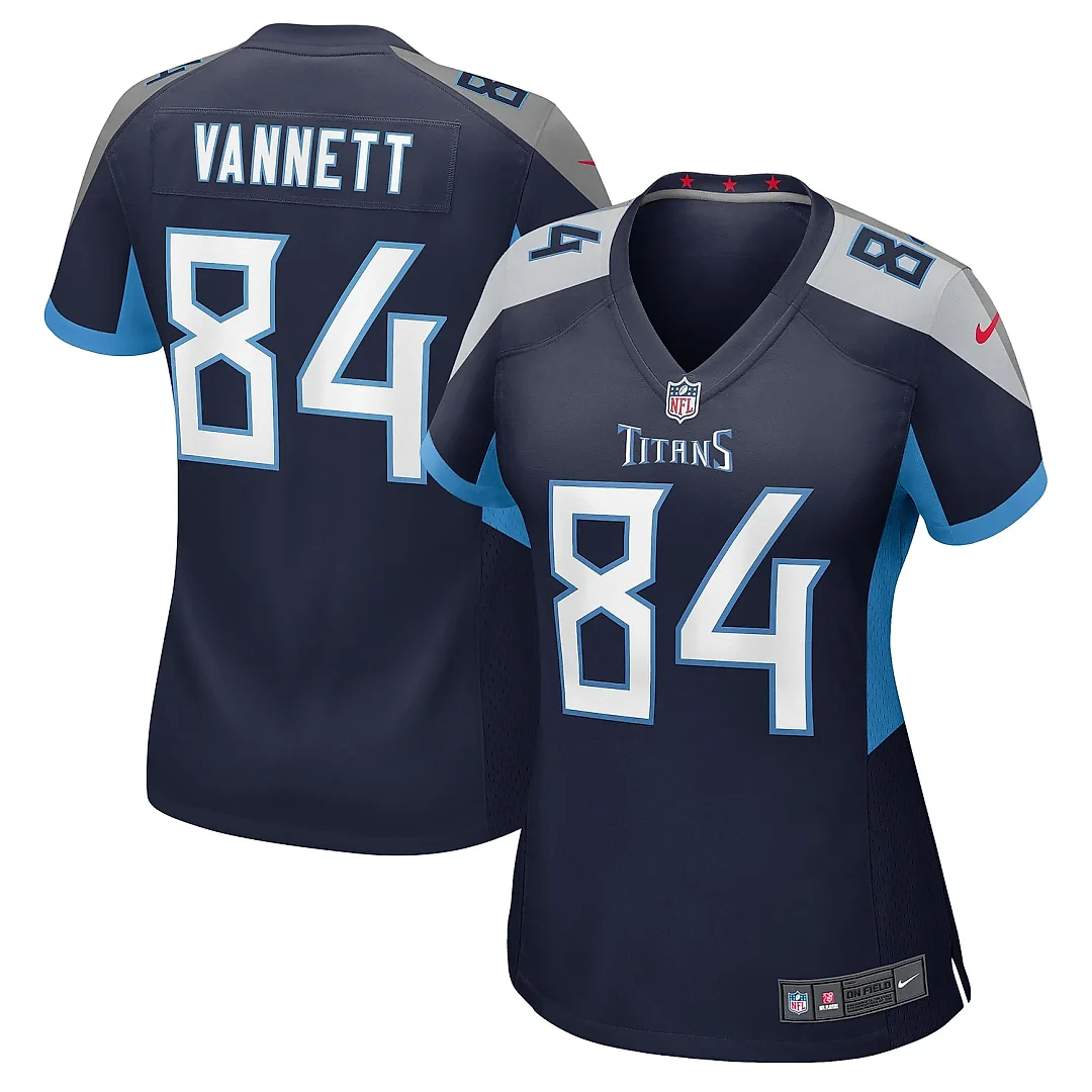 Zennovawear Women's Tennessee Titans Nick Vannett Navy Game Jersey