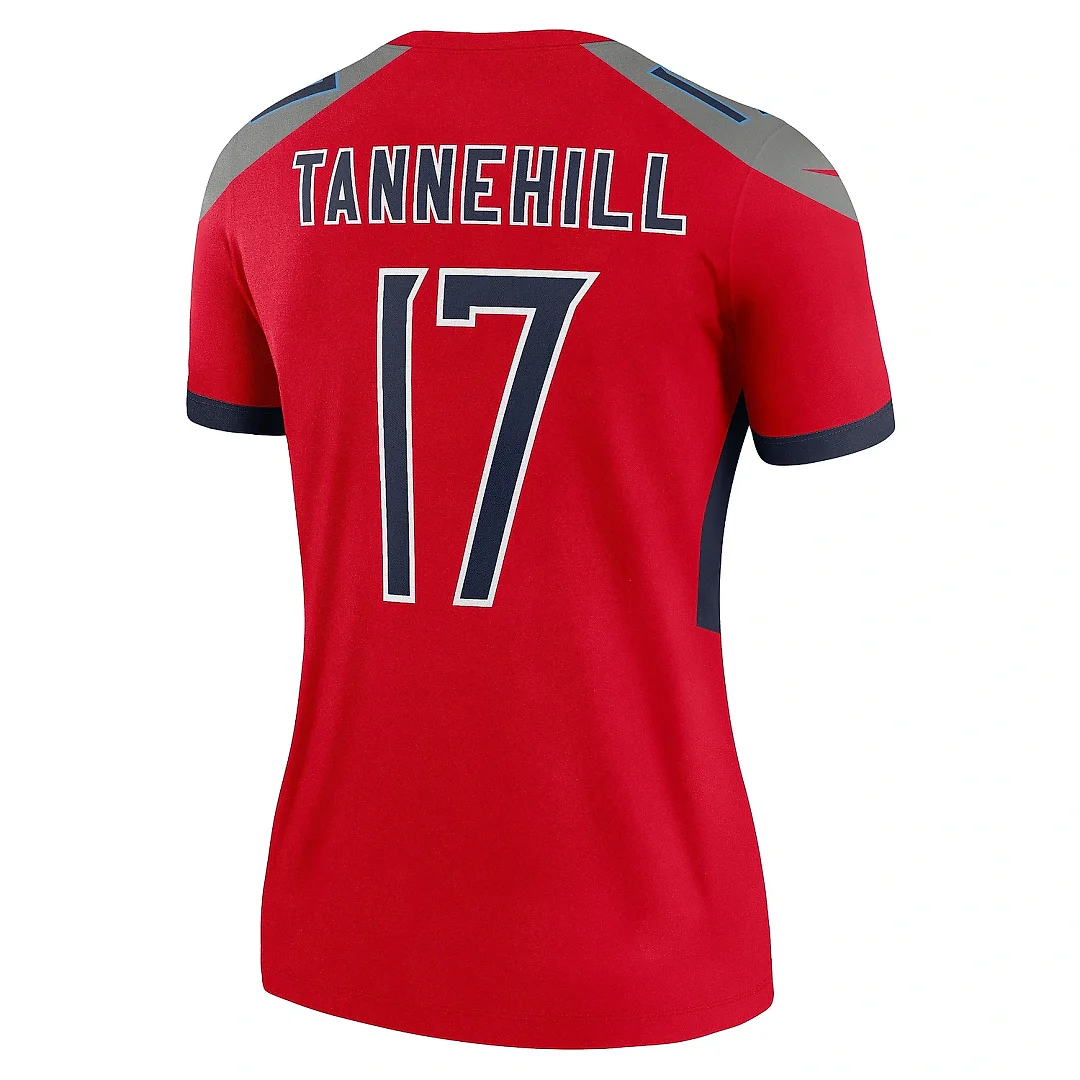 Zennovawear Women's Tennessee Titans Ryan Tannehill Red Inverted Legend Player Performance Top