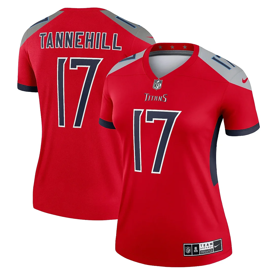 Zennovawear Women's Tennessee Titans Ryan Tannehill Red Inverted Legend Player Performance Top