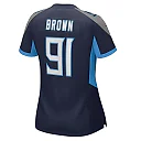 Zennovawear Women's Tennessee Titans Shakel Brown Navy Game Jersey