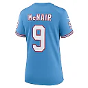 Zennovawear Women's Tennessee Titans Steve McNair Light Blue Oilers Throwback Retired Player Game Jersey