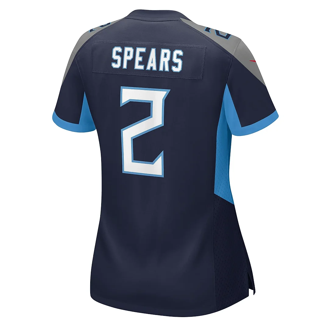Zennovawear Women's Tennessee Titans Tyjae Spears Navy Game Jersey
