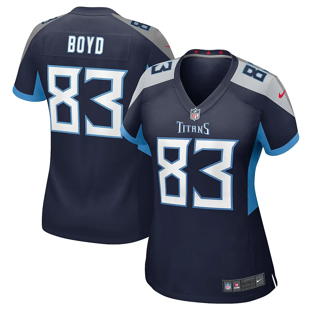 Zennovawear Women's Tennessee Titans Tyler Boyd Navy Game Jersey